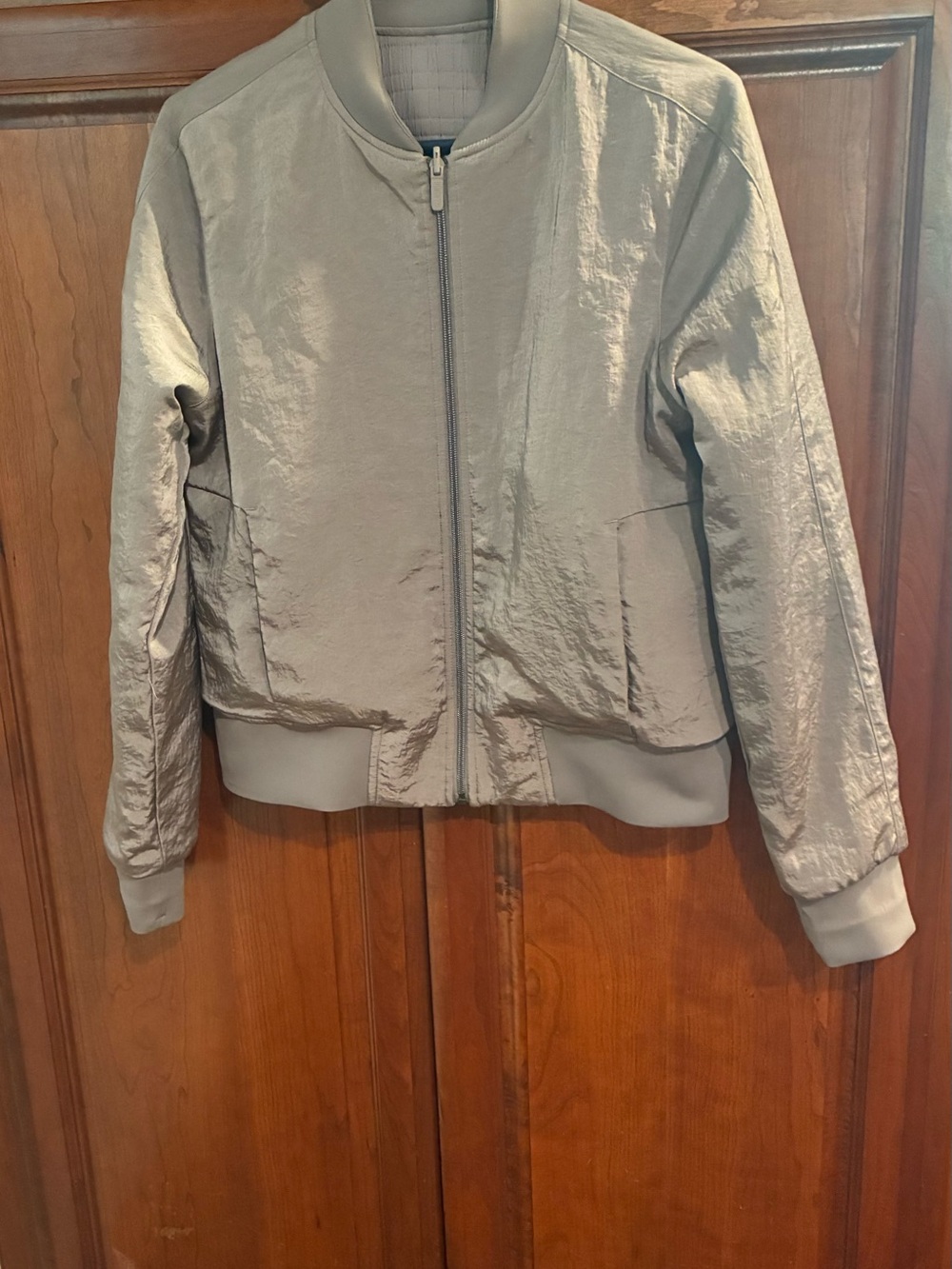 Lululemon Non-Stop Bomber Jacket - Silver/Gray - Size 8 (Reversible!)